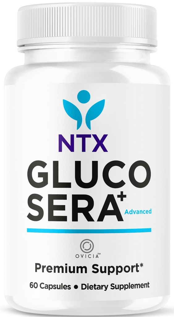 NTX Gluco Sera Capsules - Official NTX GlucoSera Pills Advanced Premium Formula Support Maximum Strength, All Natural Ingredients for Overall Health & Wellness, 60 Capsules for 1 Month