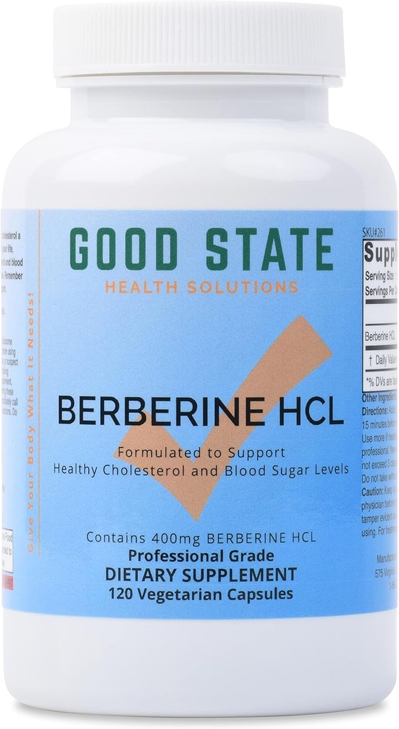 Bon état Berberine HCL 400mg, 120 Capsules végétariennes