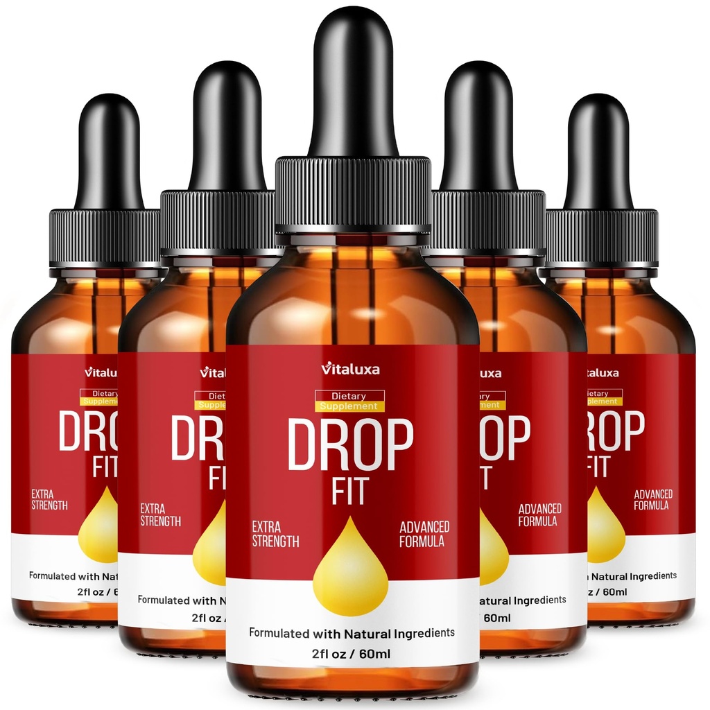 (5 Pack) Drop Fit, DropFit Liquid Drops Supplement with Advanced Maximum Strength Formula for Overall Health & Wellness, Premium All-Natural Ingredients for Loss Management, Drop Fit Reviews (300 ct)