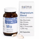 SEIMA - 4-in-1 Magnesium Complex – 1200 mg with Glycinate, Citrate, L-Threonate and Malate – Sleep, Stress Relief, Muscle Recovery, Energy and Well-Being for Women and Men, 90 Capsules
