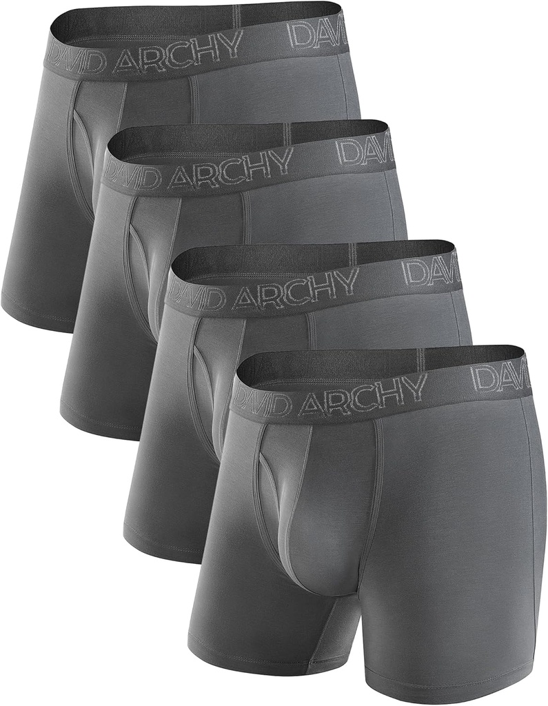 DAVID ARCHY Sous-vêtements pour hommes Boxer Slip Respirant Soft Hydratant avec sous-vêtements pour hommes Multipack