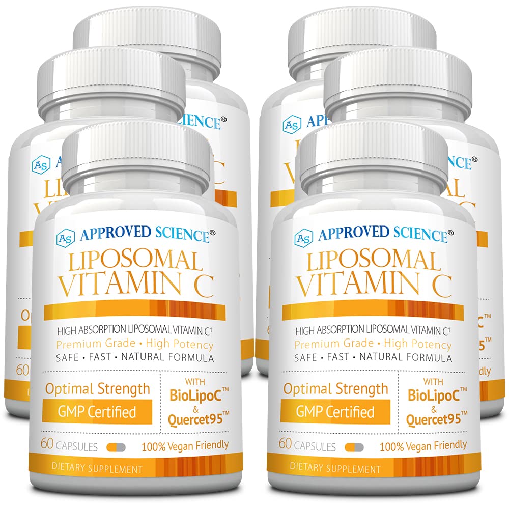 Approved Science Liposomal Vitamin C with Quercetin - 1100 mg - 360 Capsules - Immune Support, Boost Collagen, Antioxidant - High Absorption - Fat Soluble - Non GMO - Vegan - Made in the USA