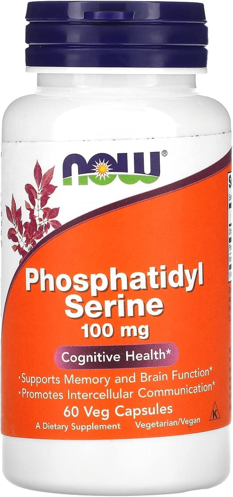NOW Foods Phosphatidyl Serine, 100 mg, 60 Veg Capsules