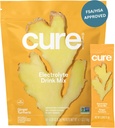 Cure Hydration | Plant-Based Electrolyte Drink Mix | No Added Sugar | FSA-HSA | Dehydration Relief Powder Made with Coconut Water | Non-GMO | Vegan | Pouch of 14 Packets - Ginger Turmeric
