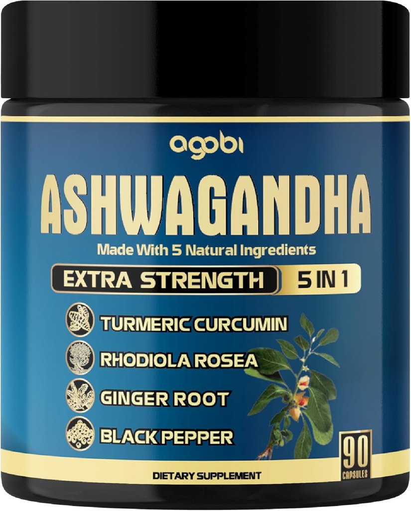 agobi Ashwagandha Supplement Capsules - 90 Compte pour 3 mois d'approvisionnement