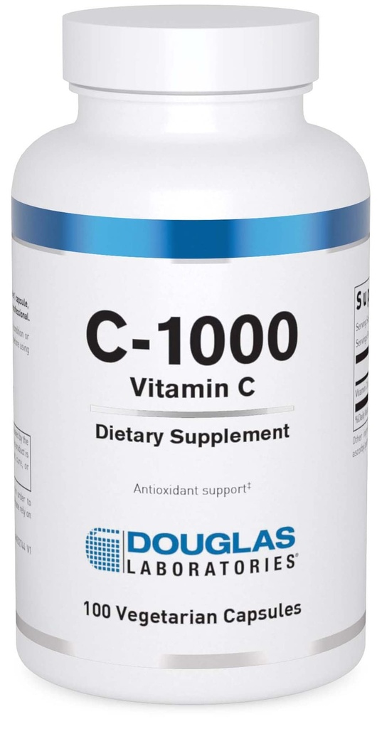 Douglas Laboratories C-1000 - Vitamin C 1000 mg (Ascorbic Acid) - Immune & Antioxidant Support - Daily Wellness Support - Free from Gluten & Non-GMO - 100 Vegetarian Capsules