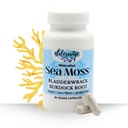 Elderwise Sea Moss Capsules - Sea Moss with Burdockroot & Bladderwrack - Superfood Supplement - 60 Vegan Capsules - 30 Day Supply - Dosage 2 a Day - 1400 mg