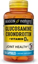 MASON NATURAL Glucosamine Chondroïtine Plus Vitamine D3 - Soutient la santé des articulations et des os, l'amélioration de la mobilité et de la flexibilité, 160 capsules