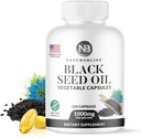 NaturoBliss Black Seed Oil - 150 Capsules Softgel Skin Health (Non-GMO & Vegan) Premium Nigella Sativa pressée à froid Produire de l'huile de graines de cumin noir pur - 1000mg Par 2 Capsule Servant - 75 Servants