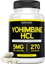 Yohimbine HCL 5mg pour les hommes et les femmes (270 Capsules) Plus de Potent que Yohimbe Bark Poudre - Garantie de qualité - Une tierce partie testée pour la puissance et la pureté - Vegan, sans gluten et non-OGM - USA Made