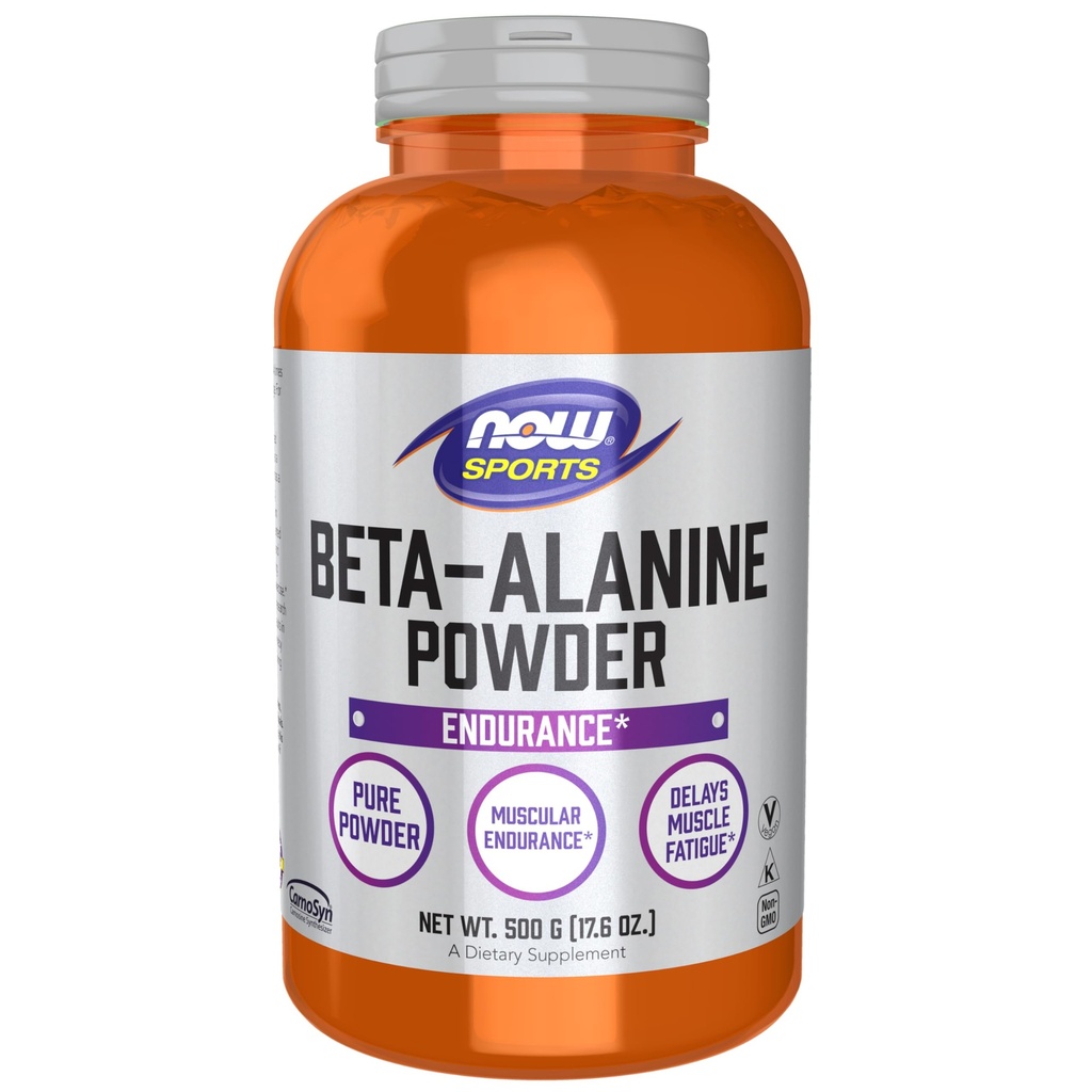 MAINTENANT Aliments Sports Nutrition, bêta-alanine poudre pure 2 000 mg, endurance musculaire*, 500 grammes