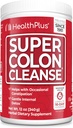 Health Plus Super Colon Cleanse, 12 oz en poudre, 68 portions - Détox naturel, soulagement de la constipation digestive, nettoyage doux de la gueule avec Psyllium Husk & Senna Leaf