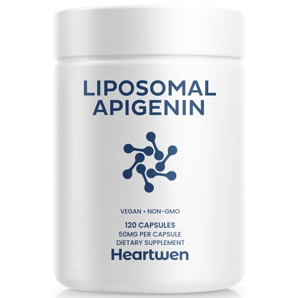 Liposomal Apigenin Supplement | 4-Month Supply Apigenin (Chamomile Flavonoid) | Supports Sleep & Calm | Sunflower Phospholipid Liposomes for Enhanced Absorption – 50mg Capsules (120 Count)