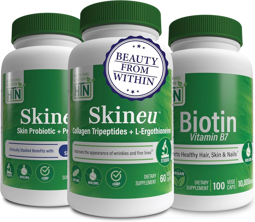 Santé Thru Nutrition Beauté de l'intérieur Booster Pack avec Skineu Probiotics