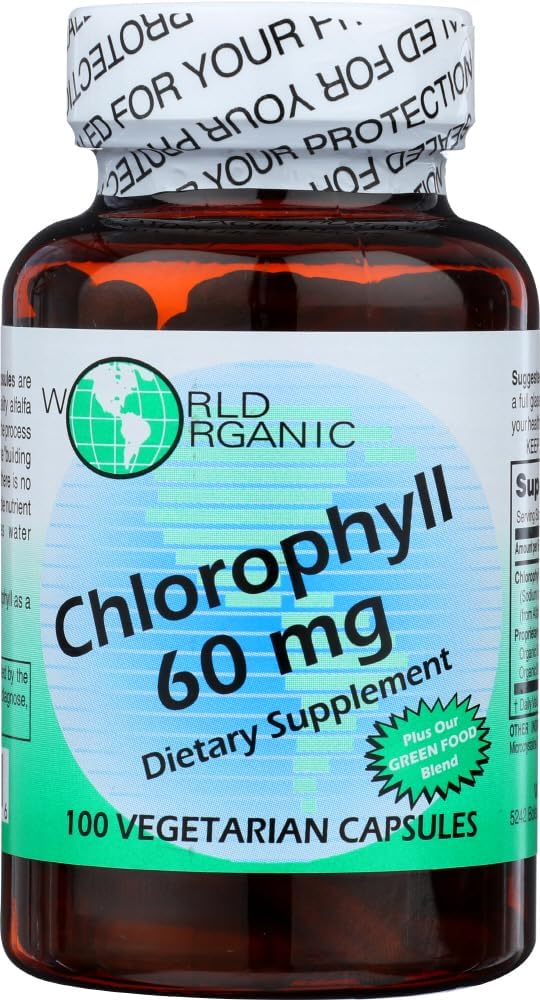 Chlorophylle biologique mondiale 60MG, 100 CP