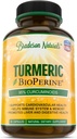 Turmeric Curcumin with BioPerine 1500mg - Natural & Healthy Inflammatory Support with 95% Standardized Curcuminoids for Potency & Absorption - 60 Capsules with Black Pepper