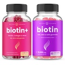 NutraChamps Biotin+ & Biotin. Le duo complet pour cheveux, peau et ongles.
