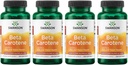 Swanson Beta-Carotène Vitamine A 25000 UI Softgels - Santé de la peau, des yeux et du système immunitaire - Soutien antioxydant - 7500 mcg (300 Softgels) (4 pack)