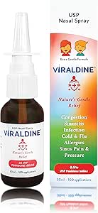 0,5% Spray nasal povidone-iode, formule de soulagement rapide, aide avec la congestion quotidienne, 100 applications, 30ml
