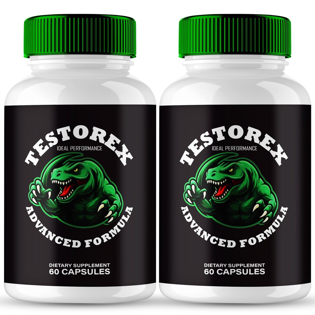 Testorex Capsules, Official Testorex Supplement Pills - Maximum Strength, All Natural Formula for Energy, Stamina and Performance, Premium Testo-Rex Health Support Reviews (2 Pack)