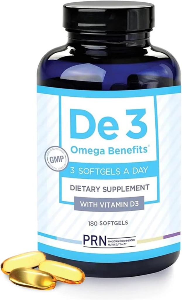 PRN De3 Dry Eye Ultra Pure rTG Omega 3 – Support pour les yeux secs - 2240mg EPA & DHA – nouvelle et améliorée-service sans brûlure-1, 2 mois d'approvisionnement