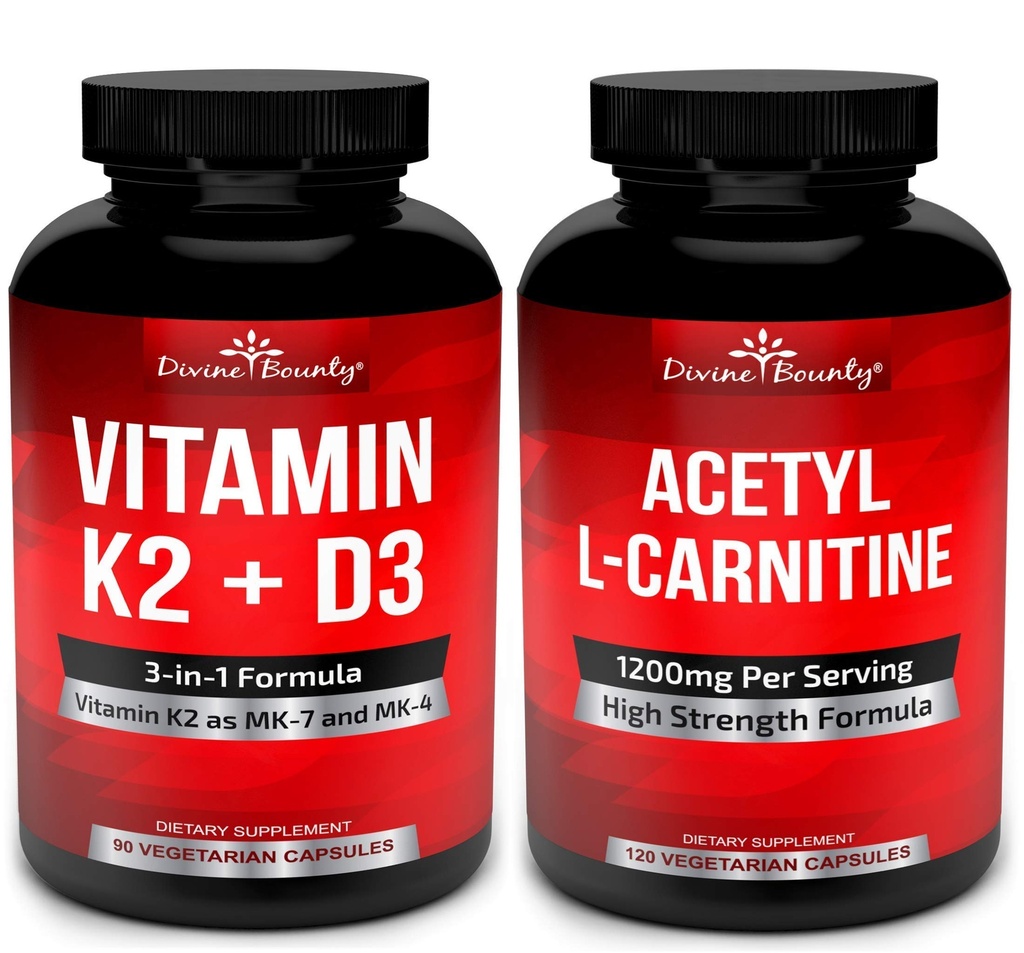 Vitamine K2 avec mélange D3 et acétyl L-Carnitine
