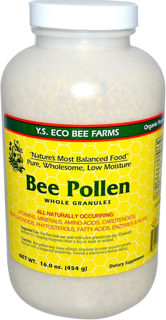 Bee Pollen - Low Moisture Whole Granulars YS Eco Bee Farms 16 oz Granular