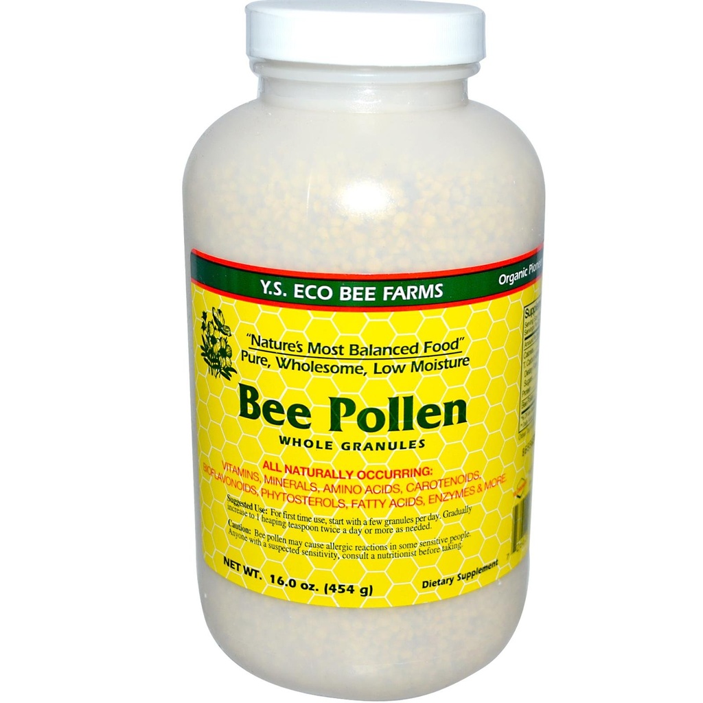 Bee Pollen - Low Moisture Whole Granulars YS Eco Bee Farms 16 oz Granular