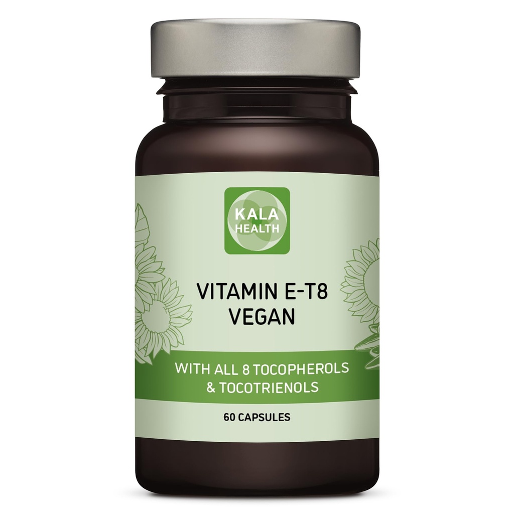 Formule Vegan unique avec tous les 8 tocophérols et tocotriénols vitamine E – contient pas de HAP, métaux lourds, contaminants ou conservateurs - certifié durable - cheveux, cicatrices et peau (60)