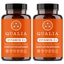 Qualia Vitamin C+ | Clinically Studied, Doctor Formulated | 7 High-Absorption Forms Including Liposomal PureWay-C®, Chelated & Food-Sourced with Citrus Bioflavonoids, Zinc, & Rose Hips | 500 mg
