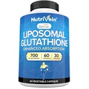 Nutrivein Premium Supplément de glutathion liposomique 700 mg - 60 capsules - Setria de glutathion réduit pur - Master Antioxydant - Protection cellulaire, nettoyage, foie, cerveau, vitalité et défenses
