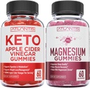 60 Keto Apple Cider Vinegar Gummies Advanced Weight Loss + 60 Magnesium Gummies Formualted with 770 MG Magnesium Citrate.