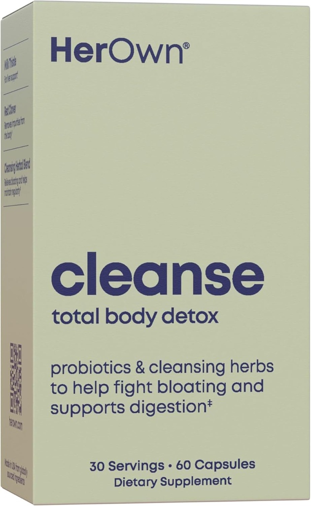 Son propre nettoyage, Détox doux, soutient Gut sain, Ocean Algae Cleanse, Prebiotic/Probiotic Blend, nettoyant mélange à base de plantes, sans gluten et sans soja, végétalien, 60 capsules, 30 portions, multicolore