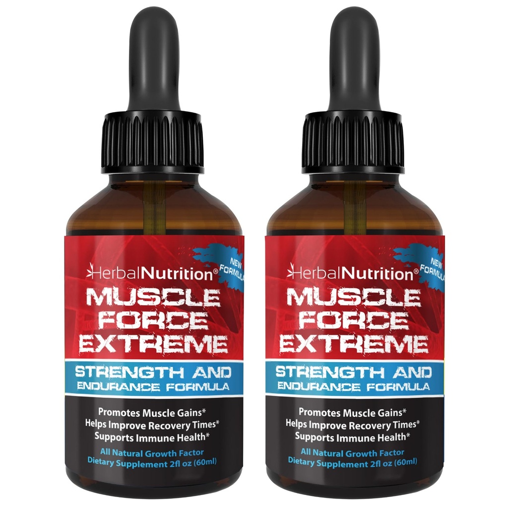Muscle Force Extreme 2 Bouteille Pack 345mg Formule propriétaire Notre force la plus forte et Spray d'endurance, améliore la force musculaire et le temps de récupération 2oz bouteilles