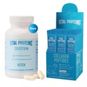 Vital Proteins Collagen Peptides Powder Travel Packs (20ct per Box) and Bovine Colostrum Supplement 90 Capsules
