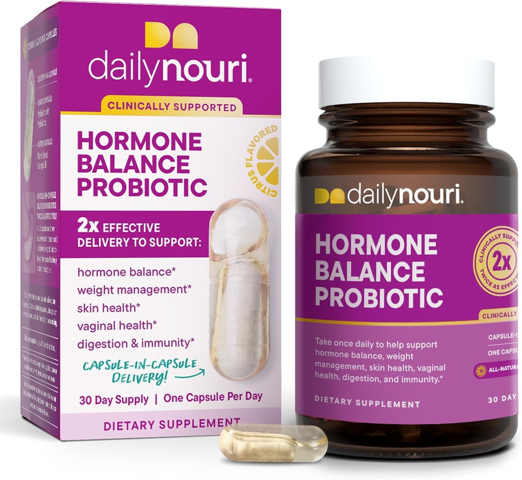 Probiotique quotidien de l'équilibre hormonal Nouri pour les femmes.