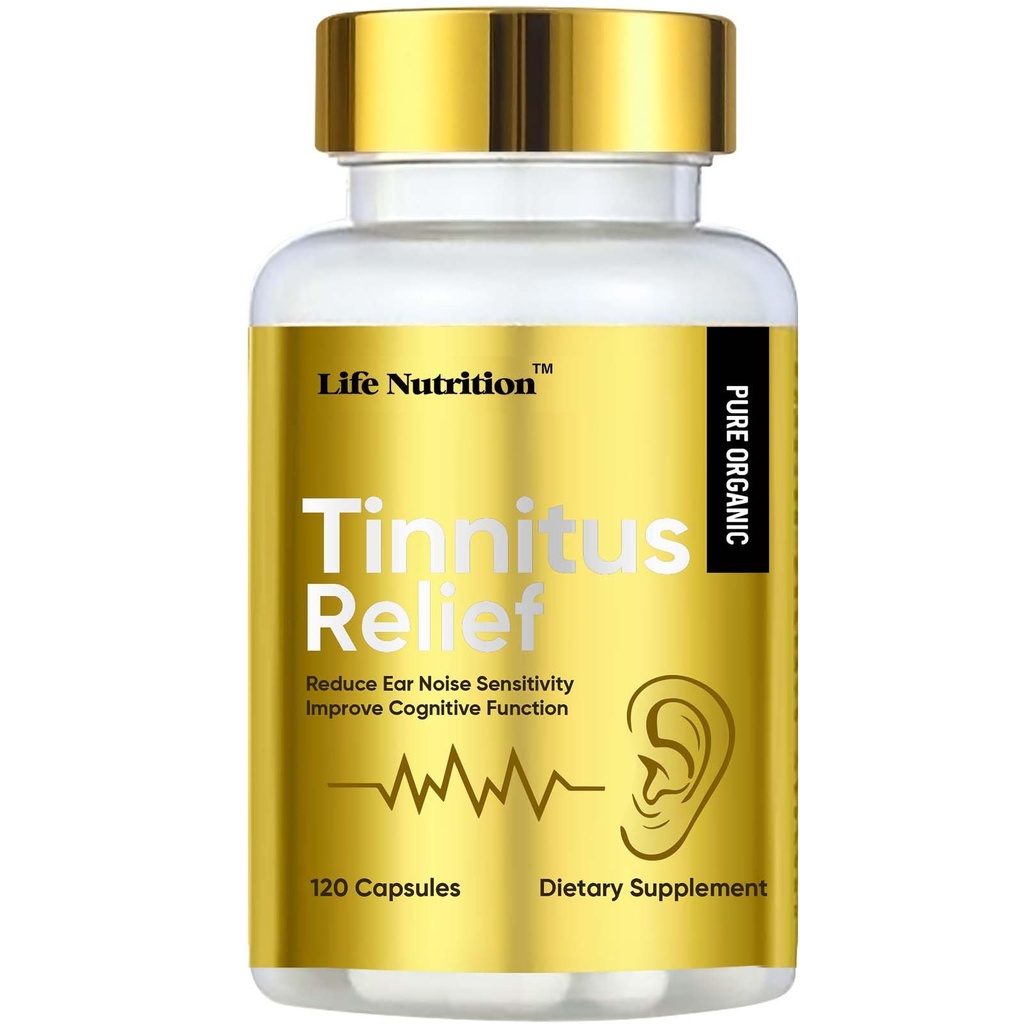 1200MG Tinnitus Relief for Ringing Ears - Advanced Ear Health Support Supplement with Hibiscus & Hawthorn Berry - Soothing Comfort for Ear Noise - Non-GMO & Vegan - 120 Capsules