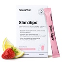 Serovital Slim Sips - GLP-1 Support Powder Energy Drink, Metabolic Support, Appetite Control, Natural Energy Boost | Delicious Strawberry Lemonade, 30 Packets