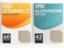 Veru Wellness Antioxydant Power Duo Lifestyle Patches C, Glutathion - Autocollant de sortie de temps, 8-10 heures (42 jours d'approvisionnement)