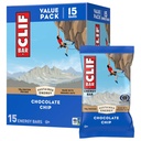 BAR CLIF - Barres de protéines énergétiques - Chips de chocolat - Fabriqué avec de l'avoine biologique - Barres énergétiques - Non-OGM - (15 Pack)