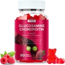 Glucosamine Chondroïtine Gommies - Supplément de soutien mixte extra-fort de 3000MG avec MSM & Elderberry, Flexibilité, Antioxydant Immune Gommy Support pour adultes, hommes et femmes - 90 Gommies de framboises