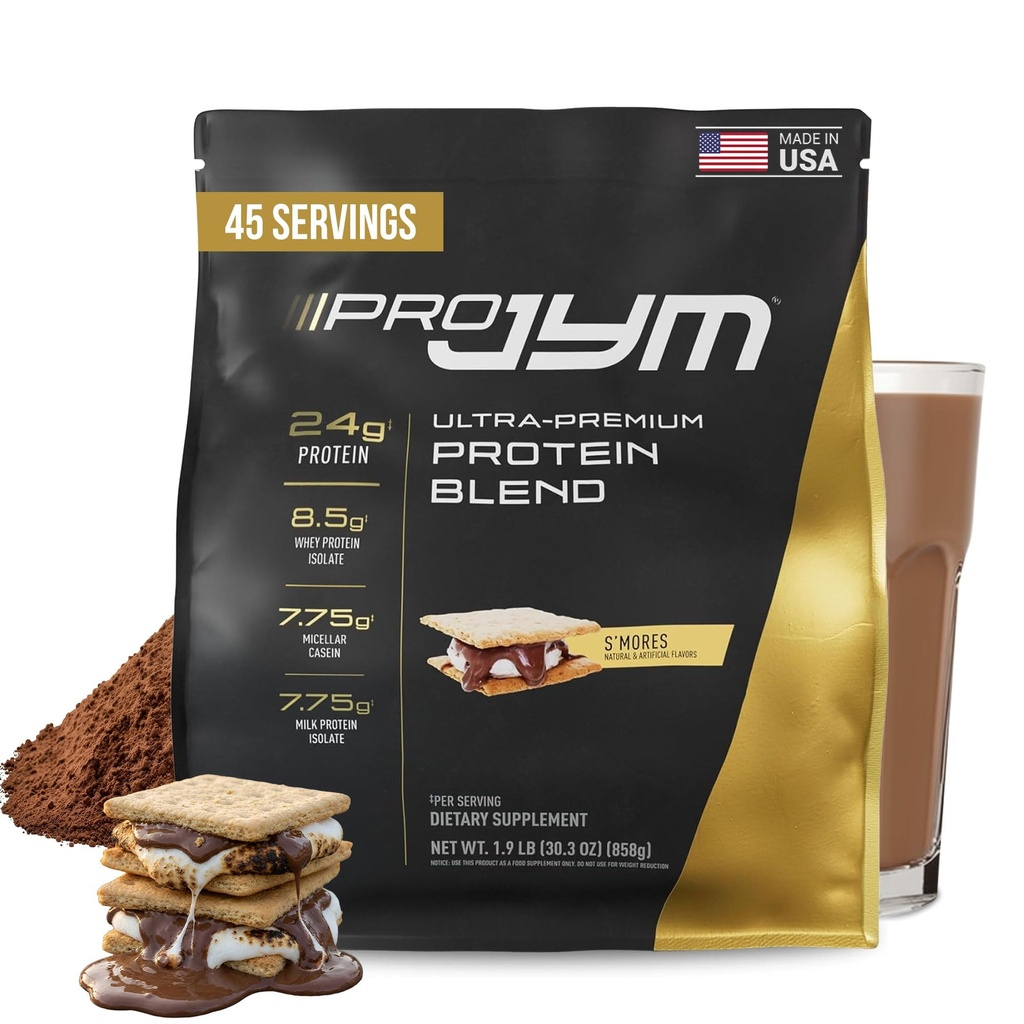 Pro JYM S'Mors Protéine en poudre - Isolats de protéines de lactosérum, caséine et protéines du lait, construction de muscles maigres pour les hommes et les femmes, science supplément JYM, 45 portions
