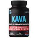 9in1 Capsules Kava Kava 5 mois d'approvisionnement 15:1 Extrait pour le sommeil, l'esprit et l'immunité support - 9 herbes naturelles comprend Ginkgo, Ashwagandha, Graviola, Valérian et plus - 150 Capsules Vegan