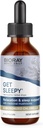BIORAY Daily Get Sleepy - 2 fl oz - Relaxation et soutien au repos - avec champignons médicinaux et Chlorelle micronisée - Non-OGM, végétalien, sans gluten - Env. 30 portions
