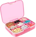 Restree Large Pill Organizer, Hydraure Proof & Waterproof Travel Pill Case, Portable Medice Box with Ajustable Dividers for Vitamines Suppléments Huile de poisson et pilules quotidiennes 9 Compartiments (Pink)