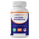 Vitamatic Calcium Magnesium Complex - 1000mg Calcium, 500mg Magnesium, Gluten-Free & Gluten Free - Supplement for Bone Health – 240 Tablets
