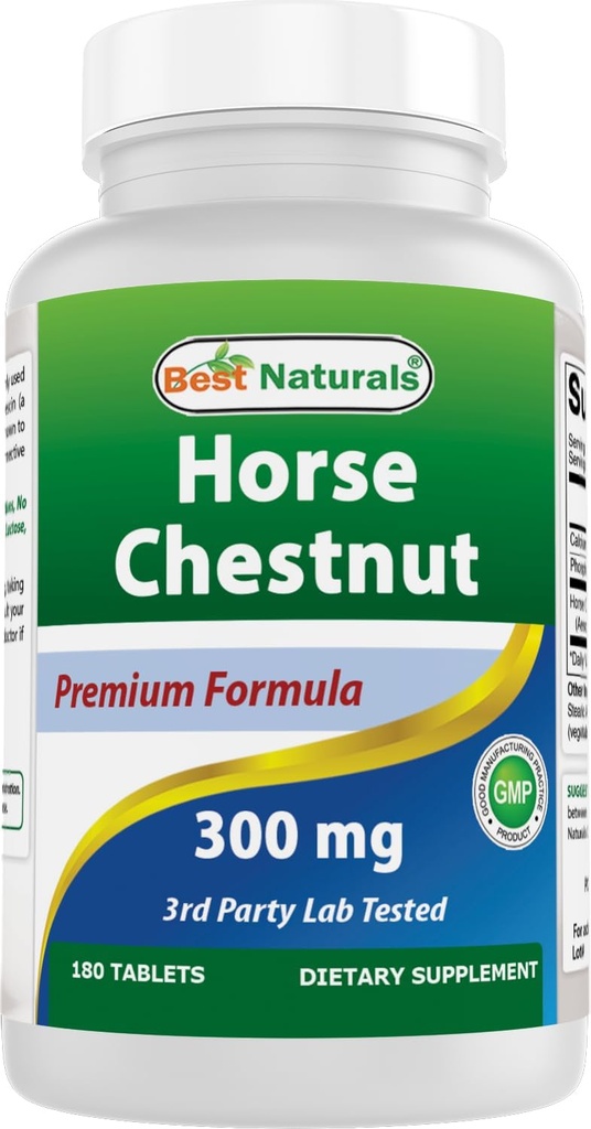 Meilleures naturelles Extrait de châtaigne de cheval 300 mg 180 Comprimés