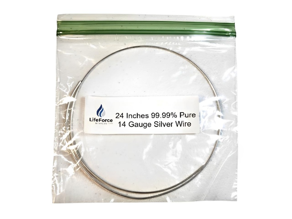 Fils générateurs d'argent pur – 9999 électrodes d'argent – pré-cut 24-Inch 14 fils de jauge – convient aux générateurs LifeForce