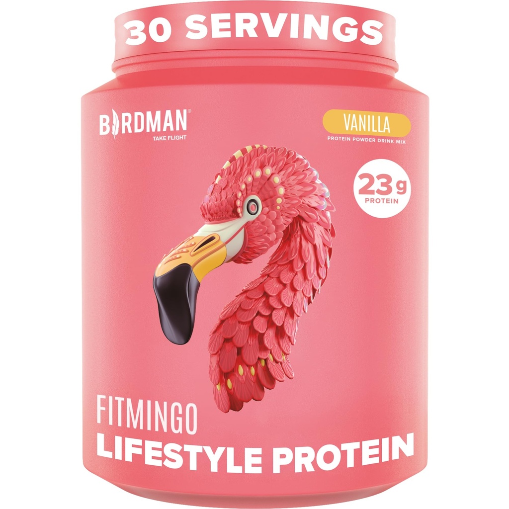 BIRDMAN Fitmingo Poudre de protéines végétaliennes avec Inositol, Collagène Boosters, acide hyaluronique et vitamines.