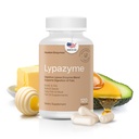 Enzymes de Houston – Lypazyme Lipase Enzymes digestifs pour les femmes et les hommes –120 Capsules – 3 Mélange d'enzymes pour la ventilation complète des graisses de triglycéride, Enzyme pour la digestion des repas riches en gras et de l'huile de poisson